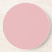 Blush Roos Roze Effen Kleur | Klassiek | Elegant Zandsteen Onderzetter (Voorkant)