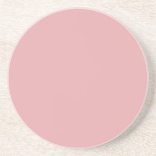 Blush Roos Roze Effen Kleur   Klassiek   Elegant Zandsteen Onderzetter