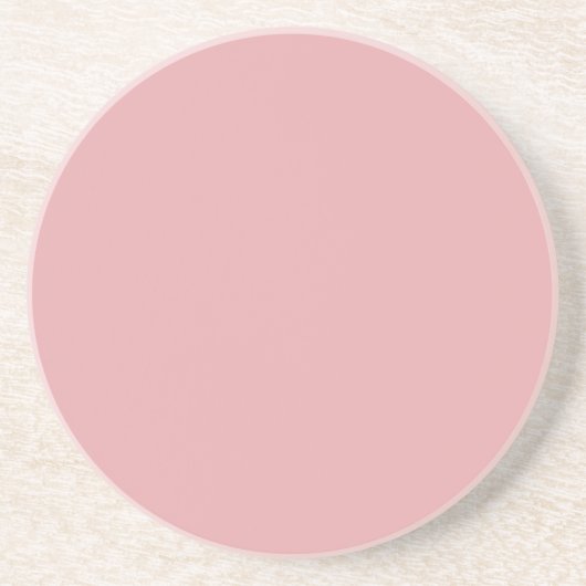 Blush Roos Roze Effen Kleur | Klassiek | Elegant Zandsteen Onderzetter (Voorkant)