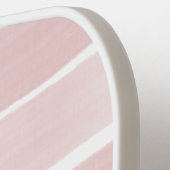 Blush Roos roze geschilderde strepen aangepaste te Pickleball Paddle (Links Detail)