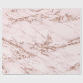 Blush Roos Roze Glitter Marble Glossy Cadeaupapier (Vlak)