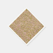Blush Roos Roze & Gold Glam Glitter Party Sparkle Servet (Hoek)