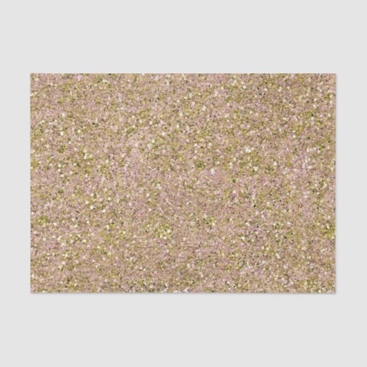 Blush Roos Roze & Gold Glam Glitter Party Sparkle Tissuepapier (Voorkant)