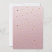 Blush Roos Roze Gouden Confetti Sparkle Kaart (Achterkant)