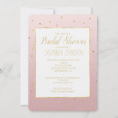 Blush Roos Roze Gouden Confetti Sparkle Kaart (Voorkant)