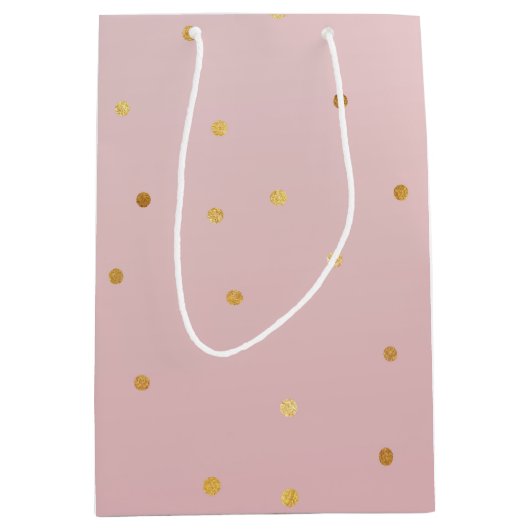 Blush Roos Roze Gouden Confetti Sparkle Medium Cadeauzakje