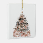 Blush Roos roze kerstboom Keramisch Ornament (Rechts)