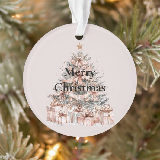 Blush Roos roze kerstboom Ornament (Boom)