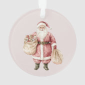 Blush Roos roze kerstboom Ornament (achterkant)