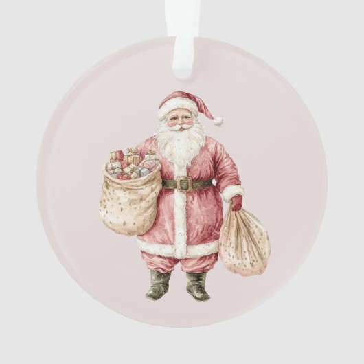 Blush Roos roze kerstboom Ornament (achterkant)