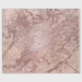 Blush Roos Roze Marmer Glanzende Vonk Poeder Textu Cadeaupapier (Vlak)