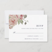 Blush Roos RSVP-kaart RSVP Kaartje (Voorkant)