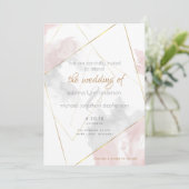 Blush Roos Silver Waterverf TheBarefootBride™ Kaart (Staand voorkant)