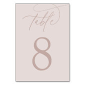 Blush + Roos Taupe | Eenvoudig elegant script Kaart (Achterkant)