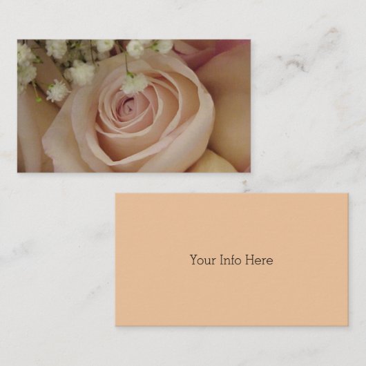 Blush Roos Visitekaartjes (Voorkant / Achterkant)