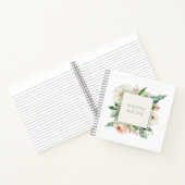 Blush Roos Vrouwelijke Waterverf Bloemen met Naam Notitieboek (Binnen)