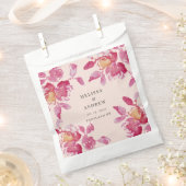 Blush Roos Waterverf Modern Bruiloft Bedankzakje (Geknipt)