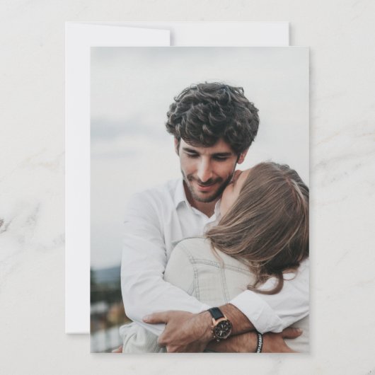 Blush Roos Waterverf Modern Bruiloft Kaart (Achterkant)