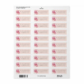 Blush Roos Waterverf Modern Design Etiket (Full Sheet)