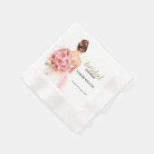 Blush Roos Waterverf Trouwjurk Vrijgezellenfeest Servet (Hoek)