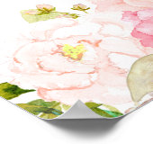 Blush roos welkomstteken poster (Hoek)