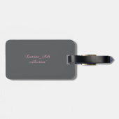 Blush Rose Bagage Label — Lumina & Ash Collectie (Achterkant horizontaal)