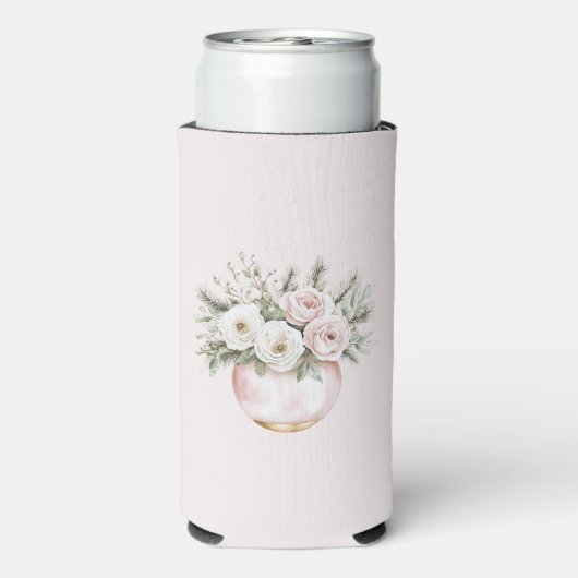 Blush Rose Bloemstuk Seltzer Blikjeskoeler (Seltzer Achterkant)