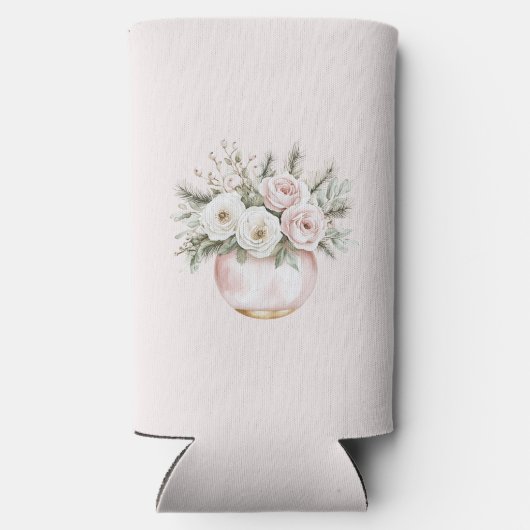 Blush Rose Bloemstuk Seltzer Blikjeskoeler (Achterkant)