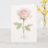 Blush Rose Botanical Art Symbol of Grace and Joy Kaart (Gele Bloem)