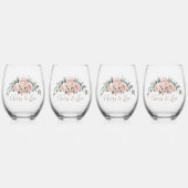 Blush Rose “Cheers to Love” Wijnglas Zonder Voet (Achterkant)