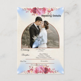 Blush Rose Church Wedding Enclosure Card Informatiekaartje