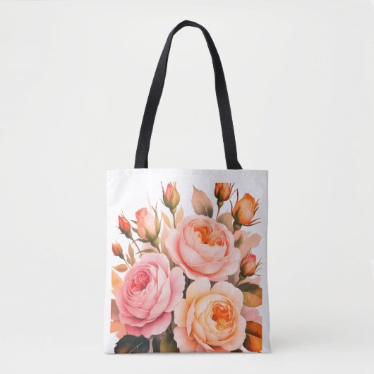 Blush Rose Garden Tote Bag (Voorkant)