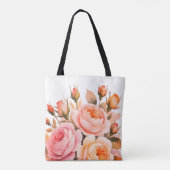 Blush Rose Garden Tote Bag (Achterkant)