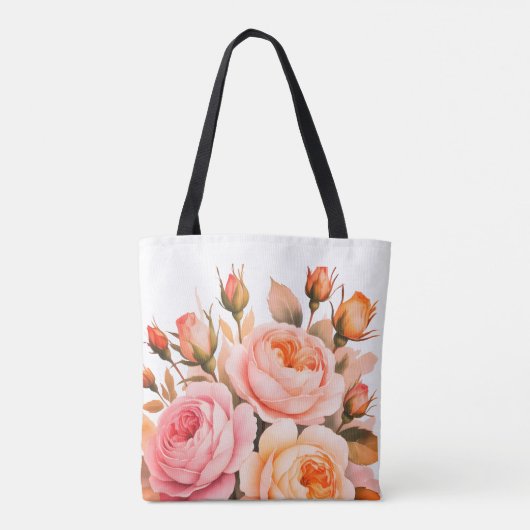 Blush Rose Garden Tote Bag (Achterkant)
