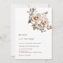 Blush  Rose Gold 3D Bloemen Eenvoudig