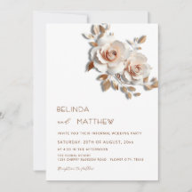 Blush Rose Gold 3D Bloemen Eenvoudig