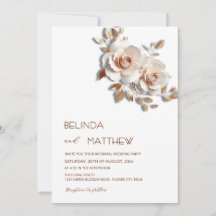 Blush  Rose Gold 3D Bloemen Eenvoudig