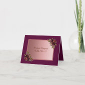 Blush Rose Gold - purple Floral Wedding Guest Card Bedankkaart (Voorkant)