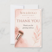 Blush Rose Gold QR Salon Bedankt (Voorkant)