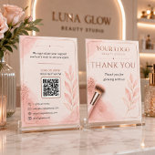 Blush Rose Gold QR Salon Bedankt