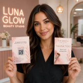 Blush Rose Gold QR Salon Bedankt