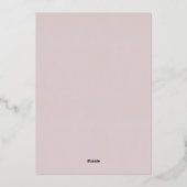 Blush & Rose Goud Folie Moderne Trouw Uitnodiging (Achterkant)