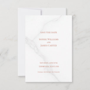Blush Rose Goud Minimalistische Schotse Bruiloft Save The Date