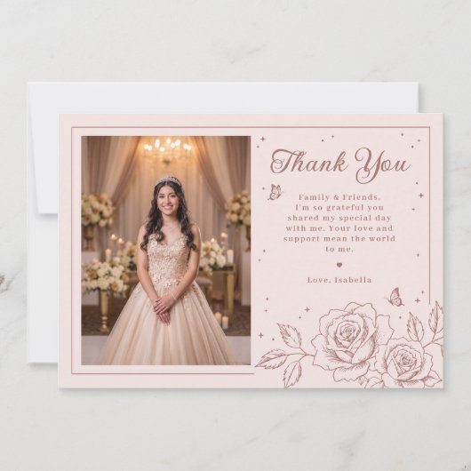 Blush Rose Goud Quinceañera (Voorkant)