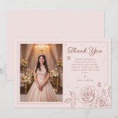 Blush Rose Goud Quinceañera (Voorkant / Achterkant)