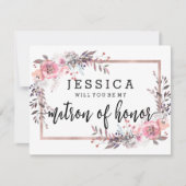 Blush & Rose Goud Wil Je Mijn Getuige Zijn Kaart