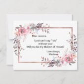 Blush & Rose Goud Wil Jij Mijn Getuige Zijn Kaart (Achterkant)