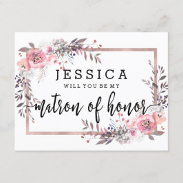 Blush & Rose Goud Wil Jij Mijn Getuige Zijn Kaart