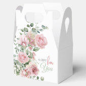 Blush Rose Greenery Eucalypt 55th Birthday Bedankdoosjes (Geopend)