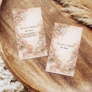Blush Rose Hair Studio Illustratie Visitekaartje